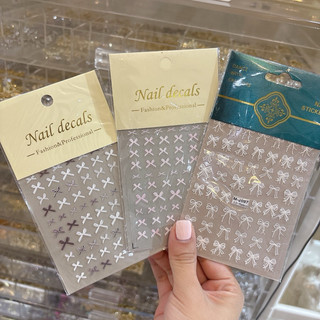 sticker nơ nail lụa 5D dán móng tay cao cấp -tib nail
