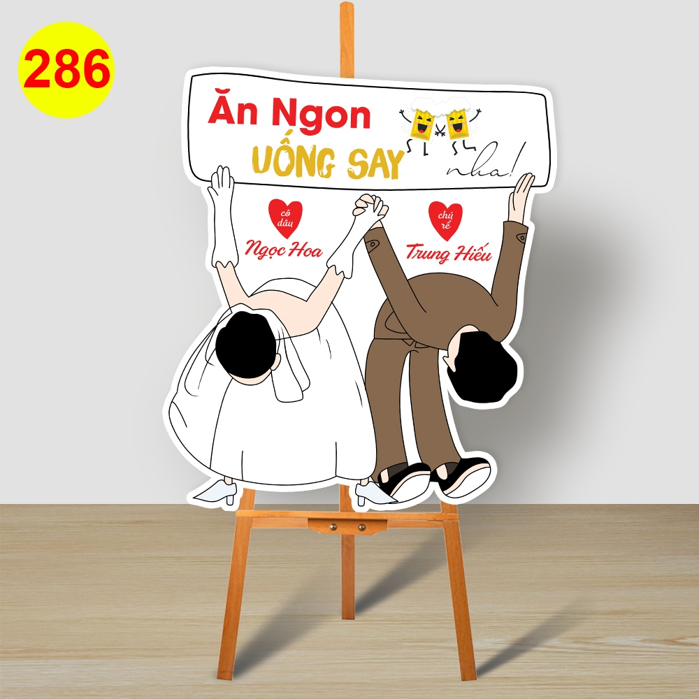 MS 286 - Bảng Welcome trang trí đám cưới
