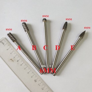 mũi mài khắc hợp kim trục 6mm loại dài 100mm