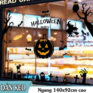 Decal trang trí tường - Halloween Bí Đỏ