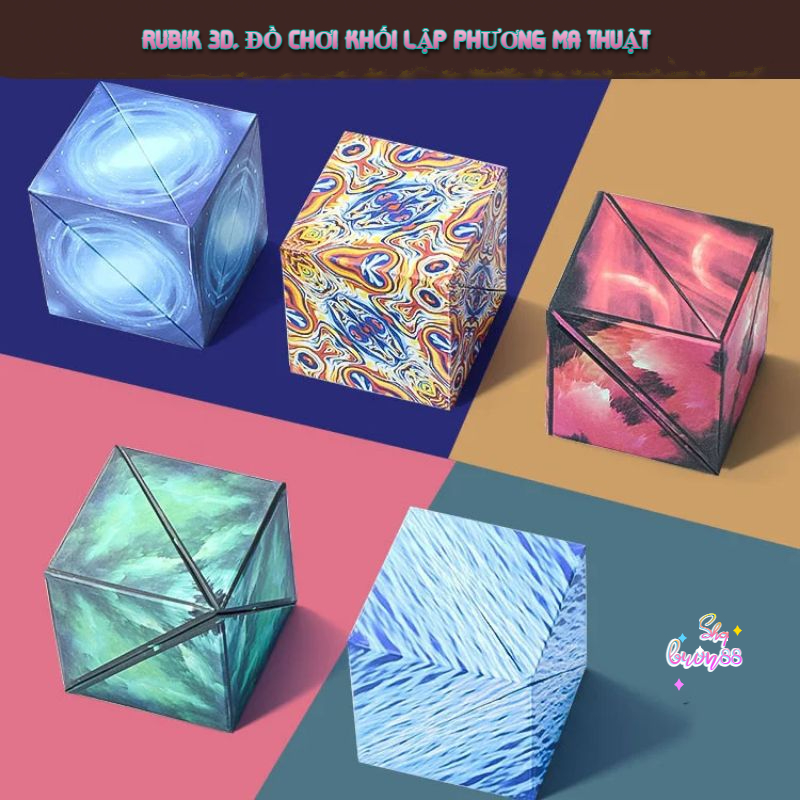 RUBIK 3D, Đồ Chơi Khối Lập Phương Ma Thuật Thay Đổi Hình Dạng Độc Đáo Phát Triển Trí Sáng Tạo Cho Tr