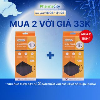 Khẩu trang y tế 4D Pharmacity (Hộp 10 cái)