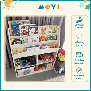  Kệ sách cho bé kệ đồ chơi giá sách gỗ 3 tầng giá sách kết hợp kệ đồ chơi Montessori cho bé KS02 