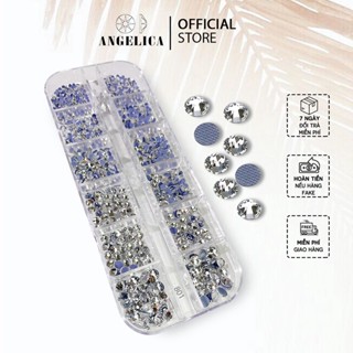 Đá Nail Chân Lưới 16 Khía Nail Crystal Màu Trắng Đính Móng ANGELICA 801
