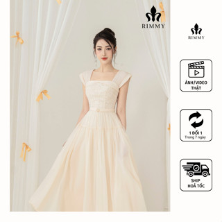 RIMMY - ALISA Dress Váy đầm đi tiệc thiết kế cộc tay dáng dài đai eo thanh lịch sang trọng