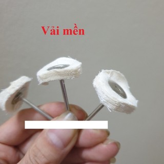 Đầu đánh bóng trang sức resin bằng bằng bông vải mềm cán 2mm hoặc 3mm