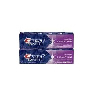 Combo 2 tuýp Kem đánh răng CREST 3D White Radiant Mint (2x93g) trắng sáng vượt trội tận gốc - Mỹ