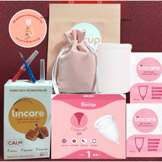 (MẪU MỚI, FULL QUÀ) Bộ cốc nguyệt san Lincup đủ size, chính hãng nhập khẩu từ Mỹ