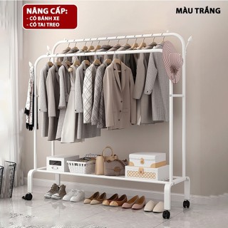 [ SỈ TOÀN QUỐC ] Kệ Treo Quần Áo 3 Trong 1  Vừa Để Giày Dép Kèm Móc Treo Túi Sách Chất Liệu Thép Sơn Tĩnh Điện Capbon