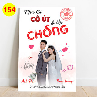MS 154 - Bảng Welcome trang trí đám cưới