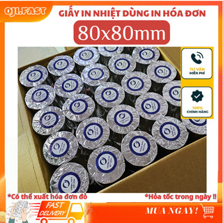 [Thùng 50 cuộn] giấy in nhiệt ,in bill 80x80 khổ giấy 80mm _ L2