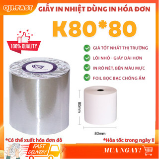[1 cuộn] giấy in bii k80x80 - Giấy In Hóa Đơn k80 Đường Kính 80mm - Giấy In Bill Cuộn Lớn K80X80