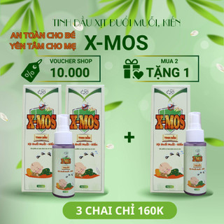 Tinh Dầu Xịt Đuổi Muỗi Kiến Hiệu Quả XMOS Chiết Xuất Tinh Dầu Thiên Nhiên An Toàn Dịu Nhẹ Cho Trẻ Nhỏ - Dung Tích 50ml