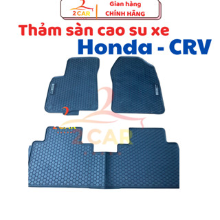 Thảm LÓT SÀN CAO SU xe Honda CRV 2014 - 2022 không mùi, dễ vệ sinh - Mẫu tổ ong NISSIN chữ trắng