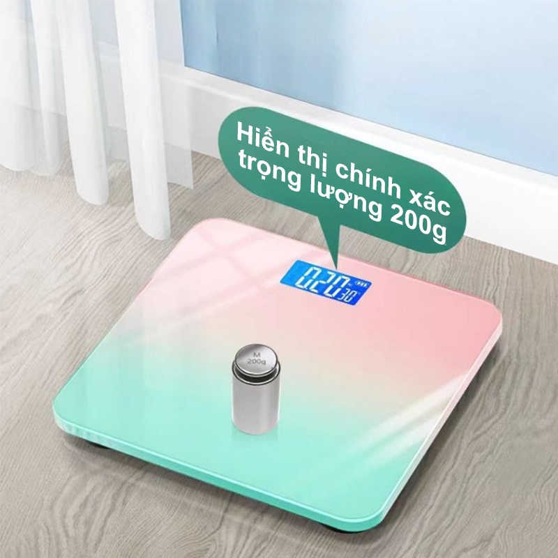 IMUTO Cân điện tử sức khỏe iscale màn hình LCD rõ nét, kính cường lực cao cấp thiết Trọng Lượng Tối Đa 120Kg