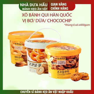 [Xô 400gam] Bánh qui Hàn Quốc 3vị sô cô la chip/ bơ sữa dừa/ bơ truyền thống