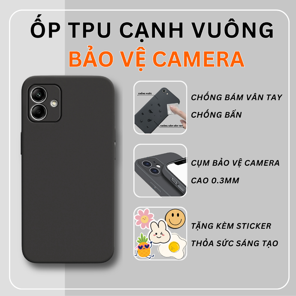 Ốp SamSung A04 - A04E cạnh vuông UNICASE |Vỏ điện thoại bảo vệ camera