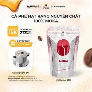 Cà Phê Moka 100% Nguyên Chất (Cao Cấp) - 250g/500g/1kg - Cafe Hạt Rang Xay Chính Hãng Ban Me Gold - Honee Coffee