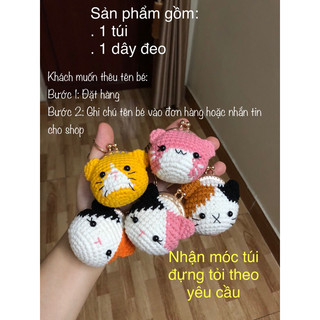 Ảnh thật shop tự chụp. Túi đựng tỏi cho bé quý mão mèo made by hương
