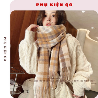 Khăn quàng cổ cashmere kẻ sọc k39