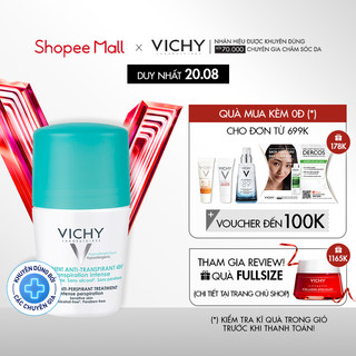 Lăn khử mùi và khô thoáng vùng da dưới cánh tay 48H Vichy Anti-Transpiration