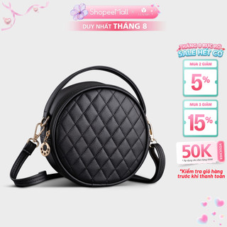 Túi xách nữ Yuumy YN129 hình hộp tròn họa tiết caro thời trang dễ thương xinh xắn