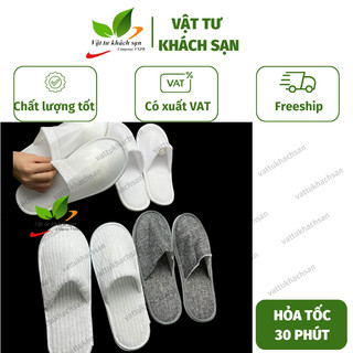 1 đôi dép vải đi trong nhà, phòng ngủ, phòng khách, khách sạn, spa loại tốt cho hộ gia đình, nhà nghỉ, khách sạn