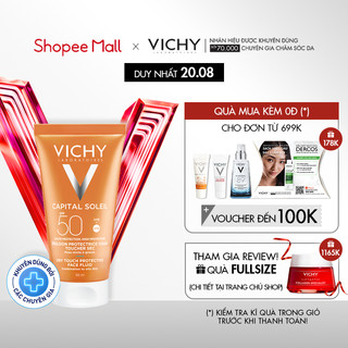 Kem chống nắng SPF 50 UVA+UVB Vichy Capital Soleil Mattifying Dry Touch Face Fluid 50ml