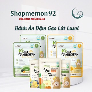 Bánh gạo lứt hữu cơ ăn dặm Lusol hình que ngắn gói 30g date T4/2025