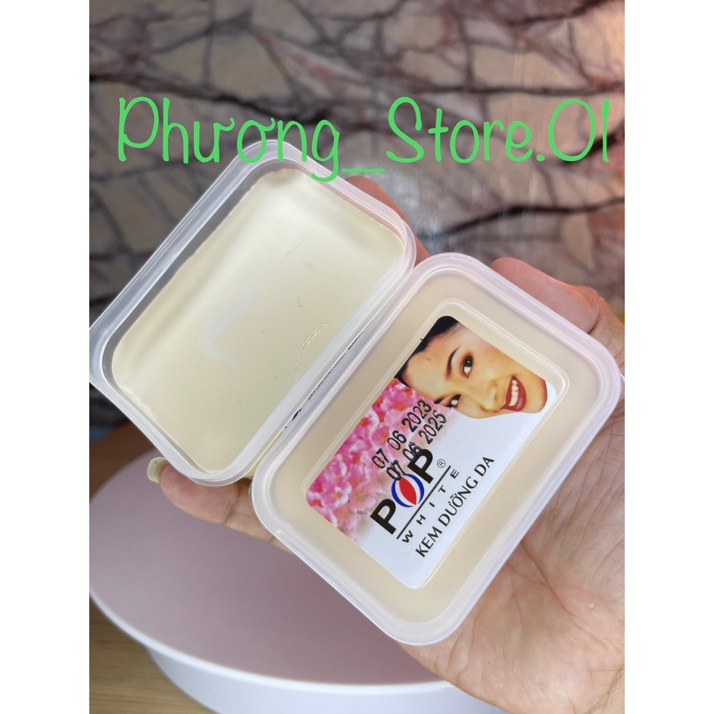 Kem POP vuông trắng da cho body 100g