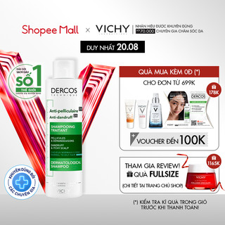 Dầu gội sạch gàu cho da đầu dầu, ngứa Vichy Dercos Anti Dandruff 200ml