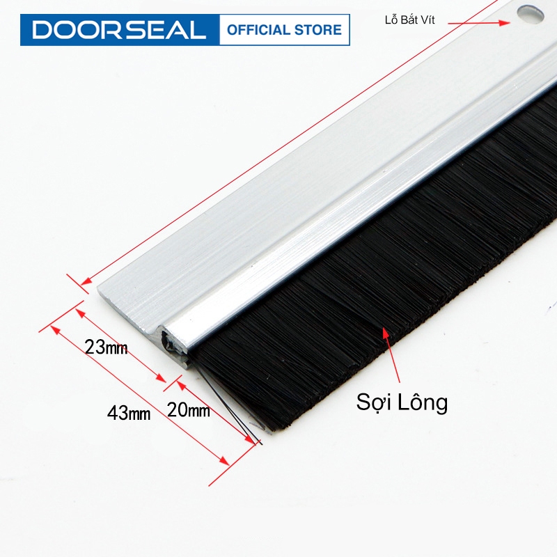 Thanh Dán Chân Cửa Đế Lông - Chống Bụi, Chống Côn Trùng - Doorseal (Vietnam)