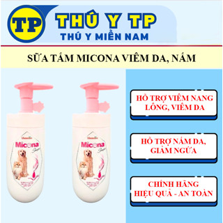 MICONA 200ml Sữa tắm chó mèo cao cấp  viêm da, nấm da trên thú cưng