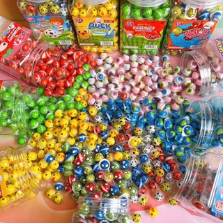 [Combo5viên x2gam] Kẹo dẻo có nhân mini hình mắt/ trái đất