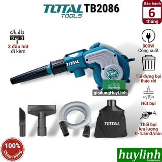 Máy thổi bụi và hút bụi total tb2086 - công suất 800w