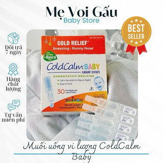 Muối uống vi lượng đồng căn Coldcalm Baby của Mỹ hộp 30 tép cho bé từ 6 tháng trở lên (giảm hắt hơi, sổ mũi, nghẹt mũi)