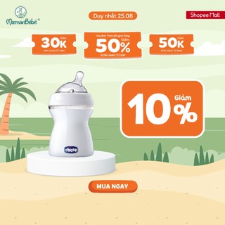 (MamanBébé chính hãng) Bình sữa núm nghiêng Pisa Natural Feeling 2M+ Chicco 250ML