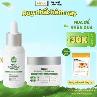 COMBO SERUM PEKAH Derma Repair Ampoule 50ml & KEM DƯỠNG PEKAH Derma Repair Cream 50ml Giúp Phục Hồi Và Cải Thiện Da Mụn