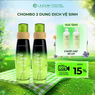 Bộ Đôi Dung Dịch Vệ Sinh Phụ Nữ Lagumi Trầu Không Tràm Trà Hỗ Trợ Làm Sạch Giảm Ngứa