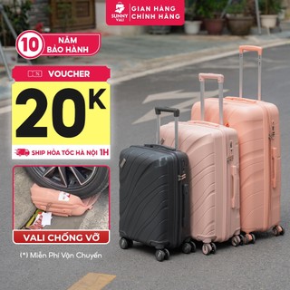 Vali du lịch sunny-pp11 vali size 20/24 inch, xách tay/kí gửi chống sốc