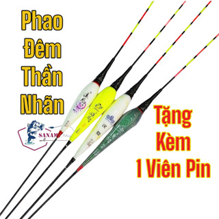 [Kèm Pin] Phao Câu Đài Ngày Đêm Thần Nhãn  Nano cao cấp, chất lượng sáng tốt, tăm phao dẻo - Sanami