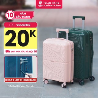 Vali du lịch sunny roger - size 20/24inch nhựa pp chống vỡ tuyệt đối 100%