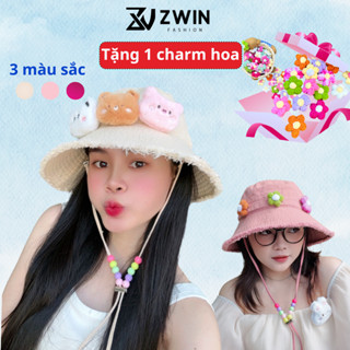 Nón Bucket Tua Rua Nữ Có Dây Phối Hạt Mũ Tai Bèo Phong Cách Hàn Quốc Xinh Xắn Form Unisex Nam Nữ N232