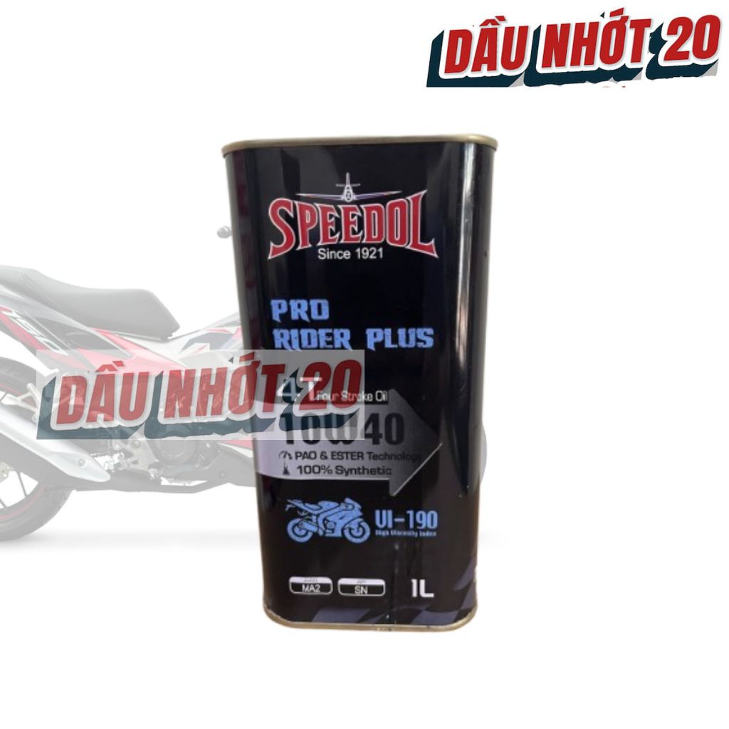 Nhớt SPeedol lon nhôm Pro Rider Plus 10w40 tổng hợp toàn phần cao cấp