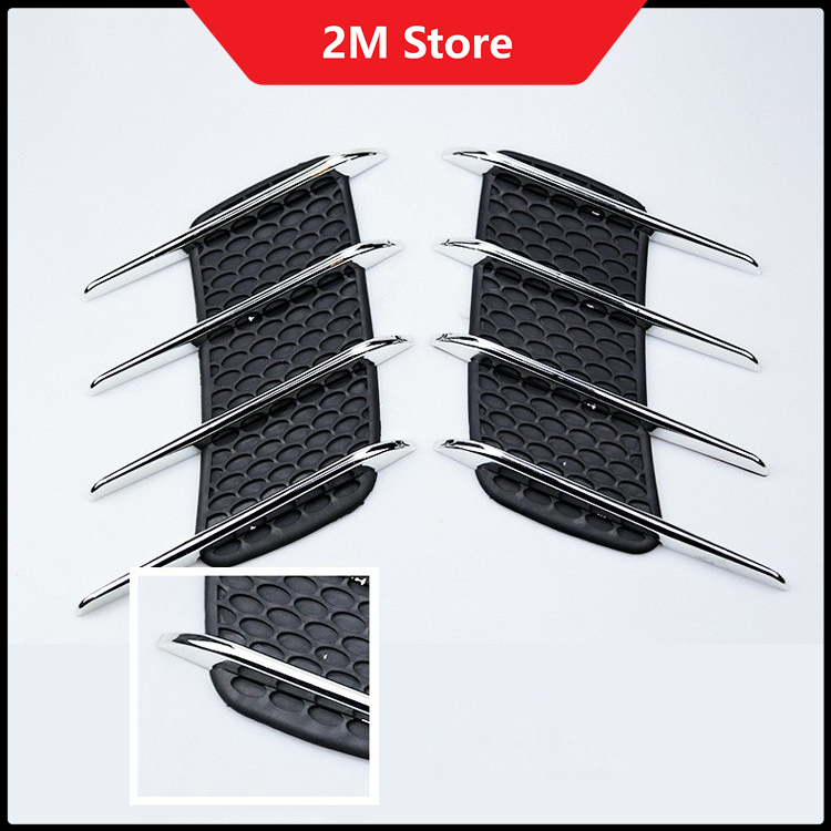 Bộ 2 Mang Cá Trang Trí Ô tô Đủ 2 Bên - Phụ Kiện Mô Phỏng Lỗ Thoát Khí Ô Tô Sport T1