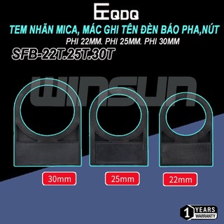 Tem nhãn mica, Mác ghi tên đèn báo pha, nút nhấn