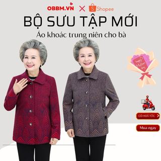 Áo khoác cho người già trong lót vải lụa, khoác dạ mềm