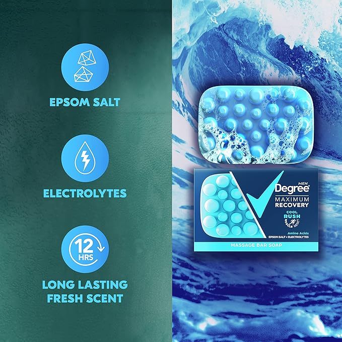 Xà phòng mát-xa Degree dành cho chăm sóc da sau tập luyện Cool Rush (Mỹ)