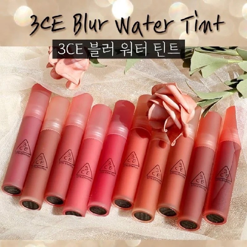 Son Kem 3.C.E Cho Viền Môi Mờ Ảo Blur Water Tint - #Pink Guava #Sepia #Lay down #Chasing rose