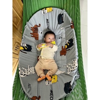 Tấm Đệm Bọc Nôi Tre Vải Thun Co Dãn